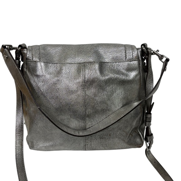 AIMEE KESTENBERG 5th avenue pewter leather crossbody bag purse - Picture 4 of 7